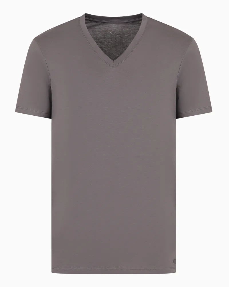 Armani Exchange T-Shirt Slim Fit Passform aus Pima-Baumwolljersey Grau