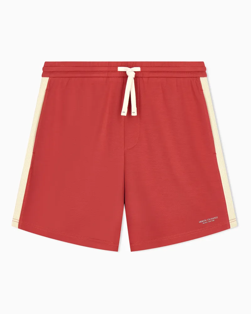 Armani Exchange Shorts Regular Fit aus Stretch Modaljersey Rot