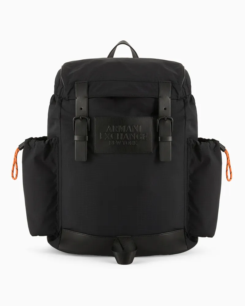 Armani Exchange Technical fabric backpack Schwarz