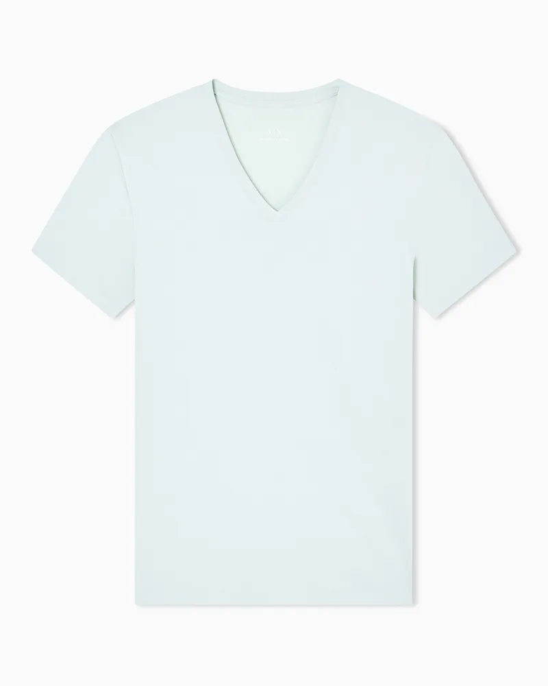 Armani Exchange T-Shirt Slim Fit Passform aus Pima-Baumwolljersey Grün