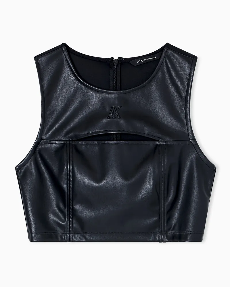 Armani Exchange Oberteil mit Cut-Out Schwarz