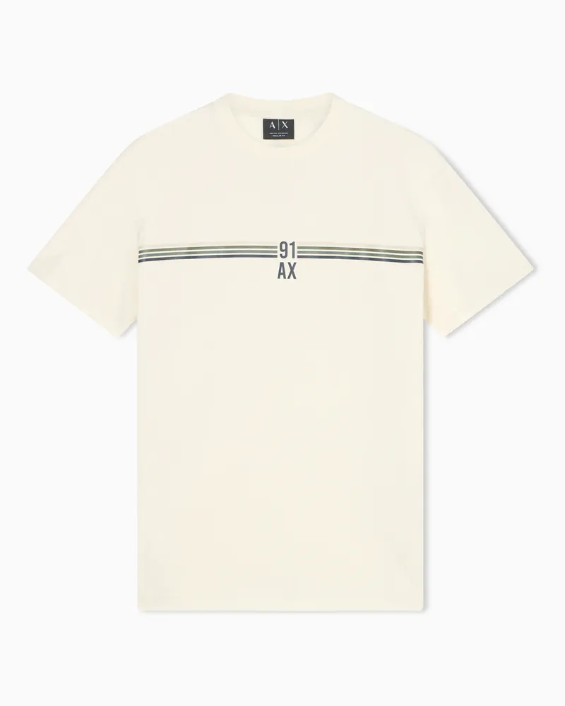 Armani Exchange Regular Fit T-shirt in basic Cotton Jersey Weiß