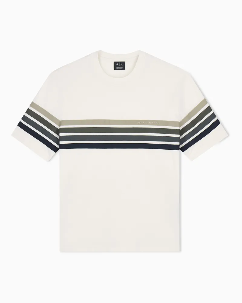 Armani Exchange Regular Fit T-Shirt aus klassischem Baumwolljersey Weiß