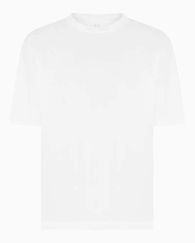 Armani Exchange Basic-T-Shirt mit lockerer Passform Weiß