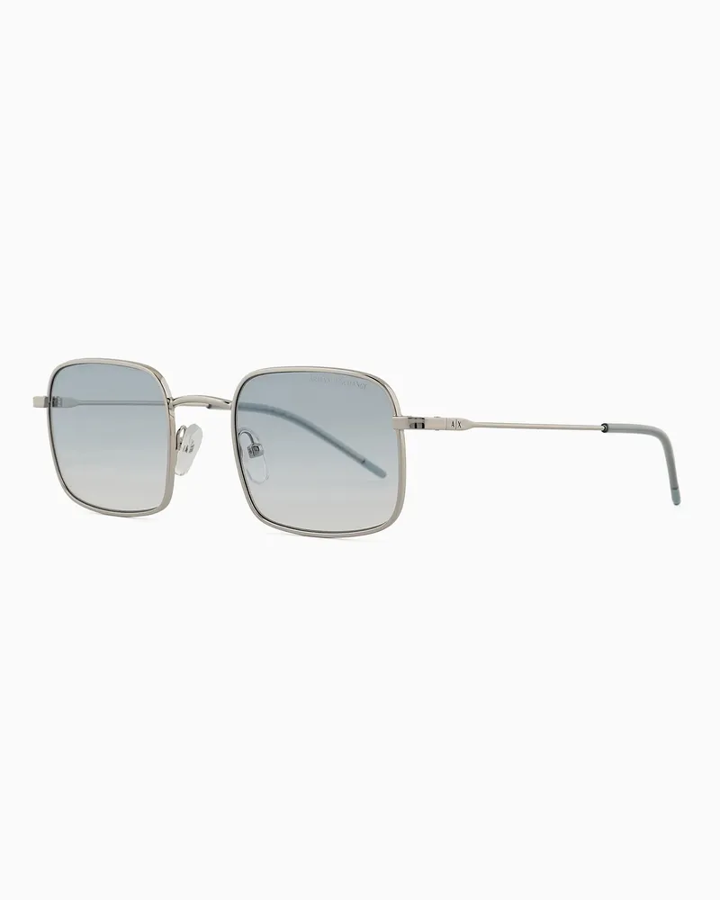 Armani Exchange Sonnenbrille für Damen mit Pilotenfassung Silber