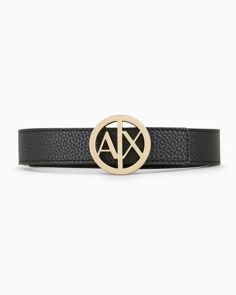 Armani Exchange Gürtel mit Anstecknadel mit Logo Schwarz