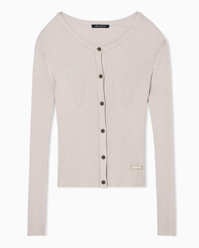 Armani Exchange Cardigan in technical fabric Beige