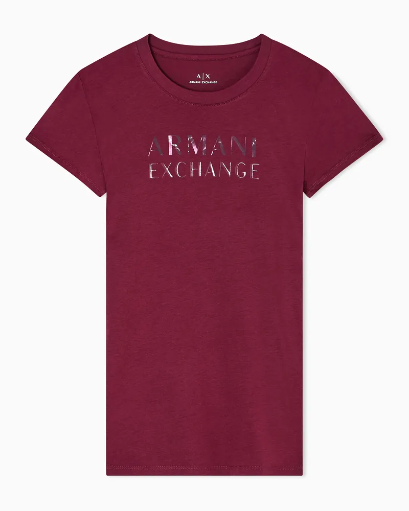 Armani Exchange Slim Fit T-Shirts Burgunderrot