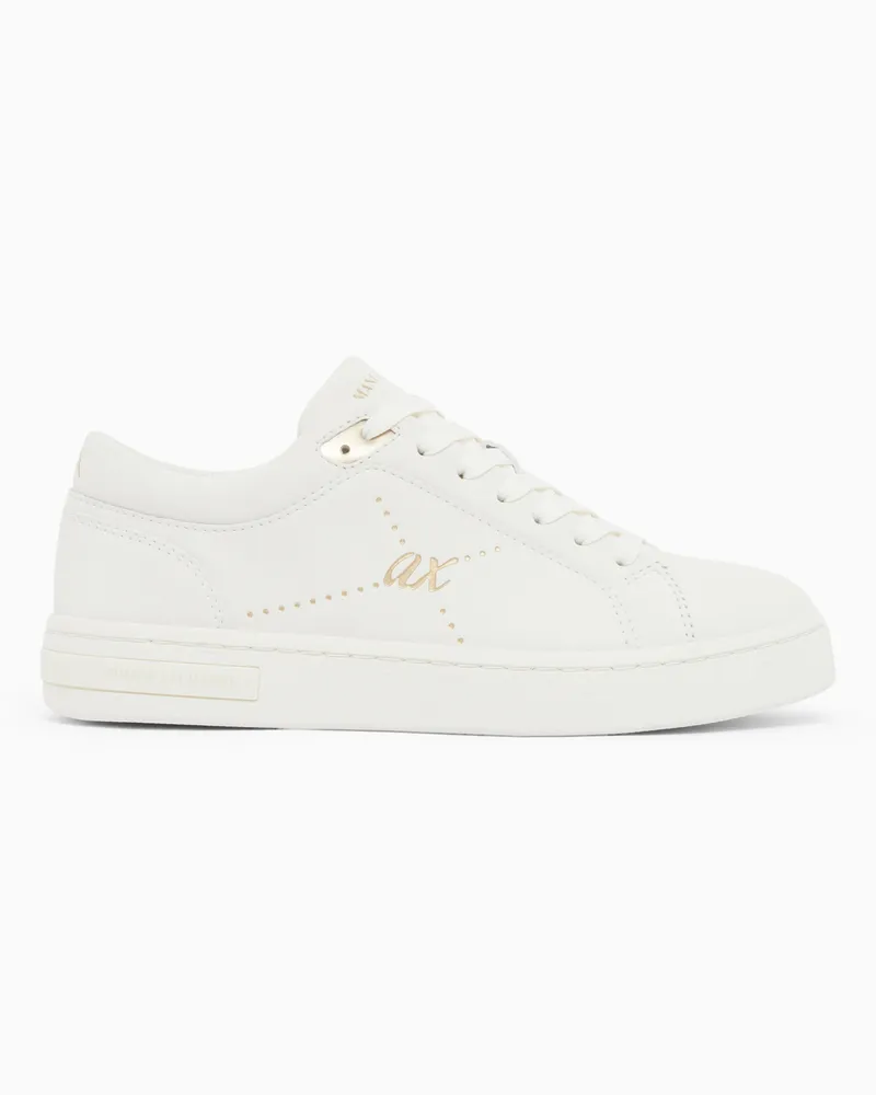 Armani Exchange Sneaker im Regular Fit mit Schnürung und Gummisohle Weiß