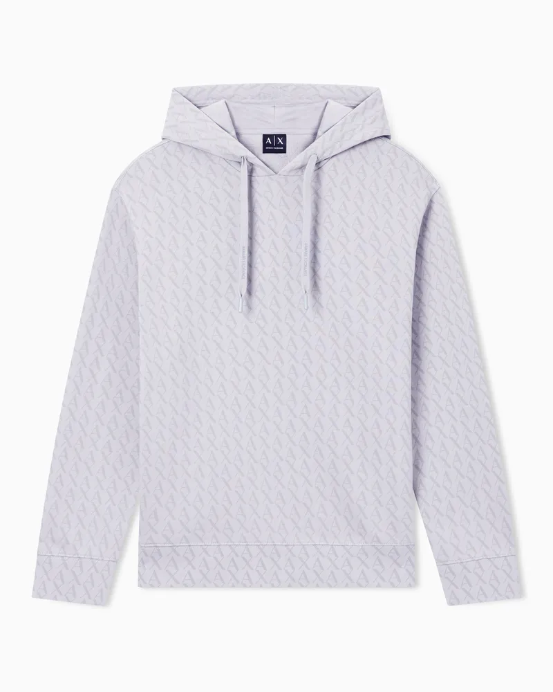 Armani Exchange Kapuzenpullover mit Allover-Logo Grau