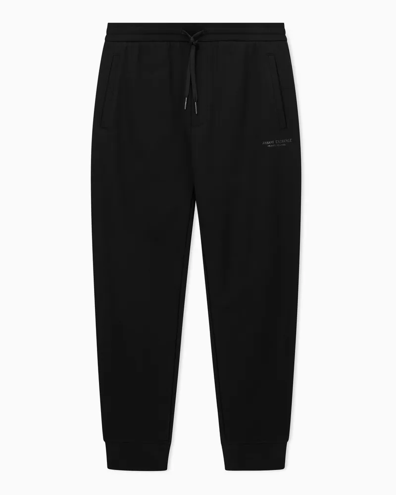 Armani Exchange Jogginghose mit Ton-in-Ton-Logo Schwarz