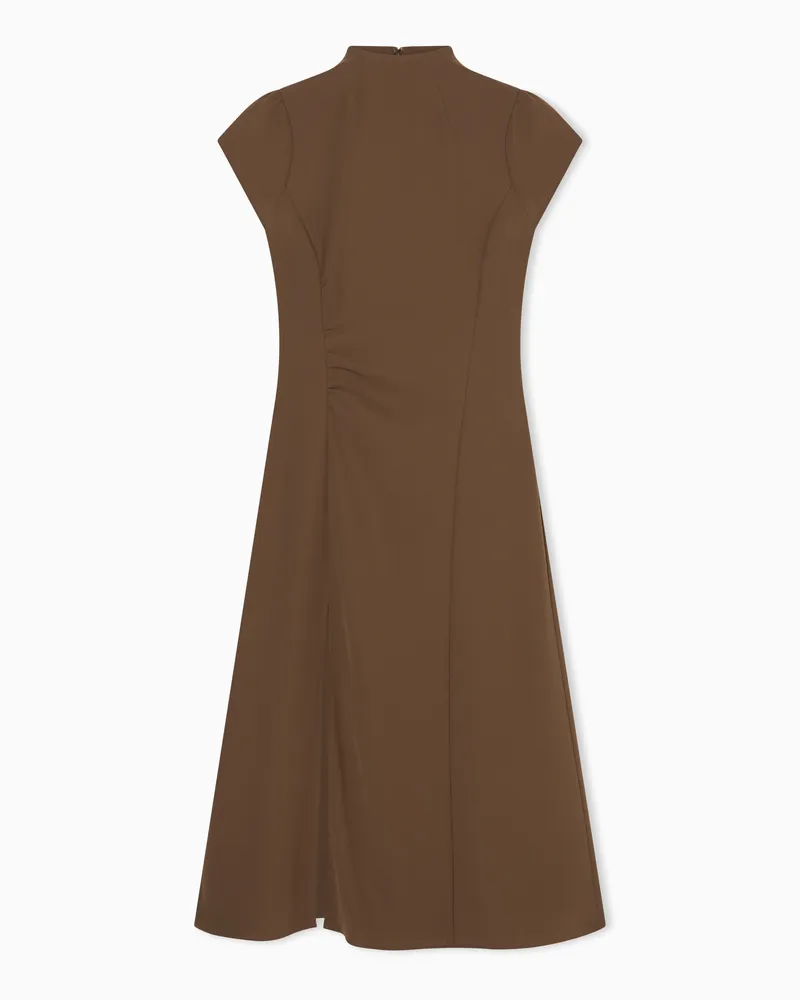 Armani Exchange Short dress in mixed fabric Braun