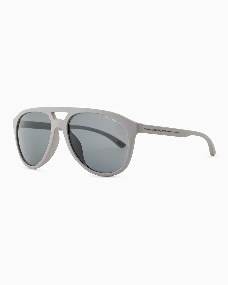 Armani Exchange Sonnenbrille des Typs Pilotenbrille für Herren Grau