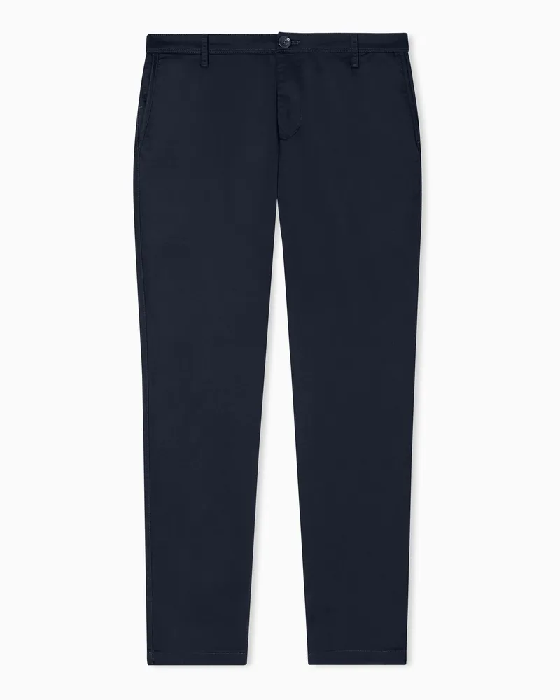 Armani Exchange Chinos aus elastischer Baumwolle Marineblau