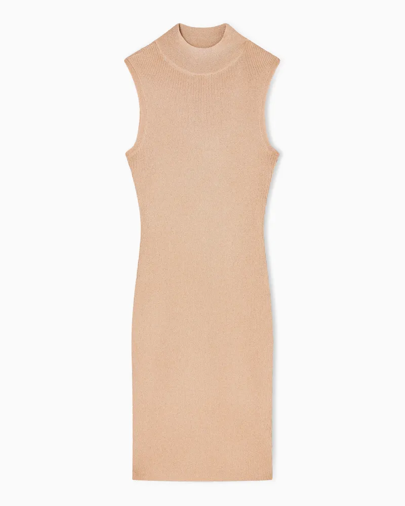 Armani Exchange Midi dress in technical fabric Beige