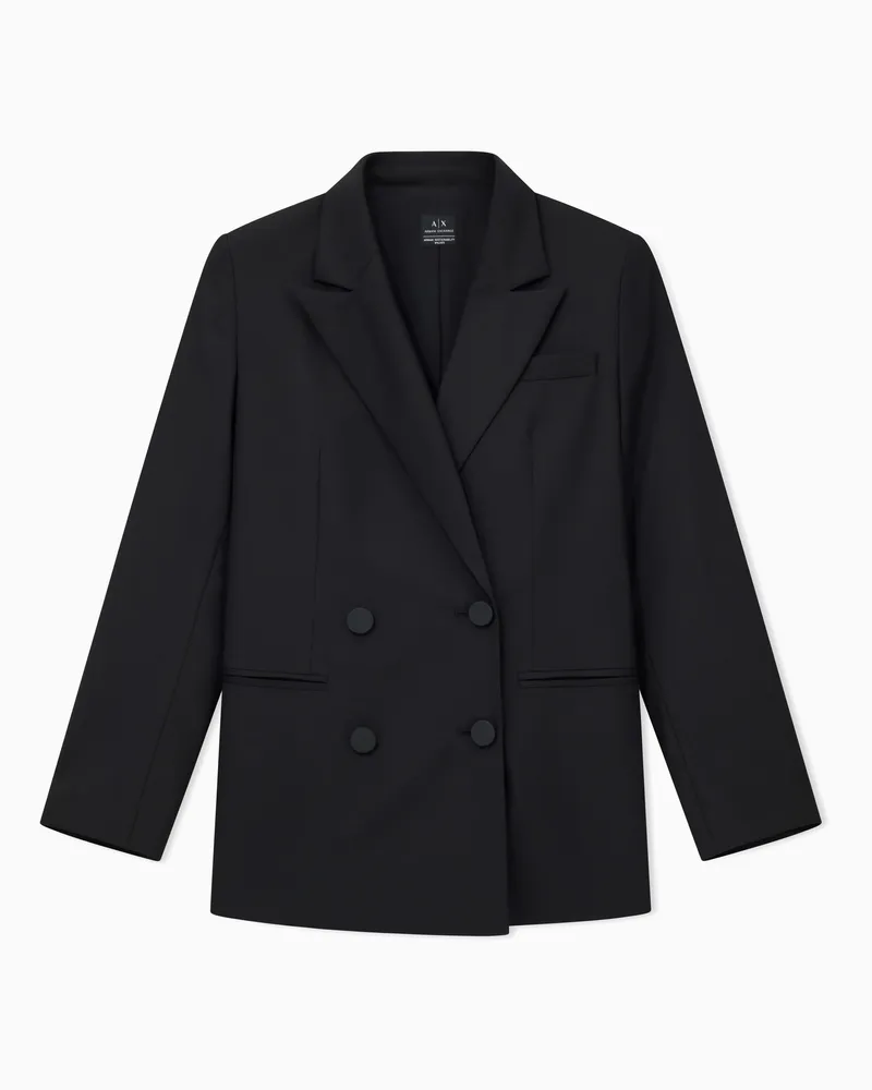Armani Exchange Zweireihige Jacke aus ASV-Stoff Schwarz