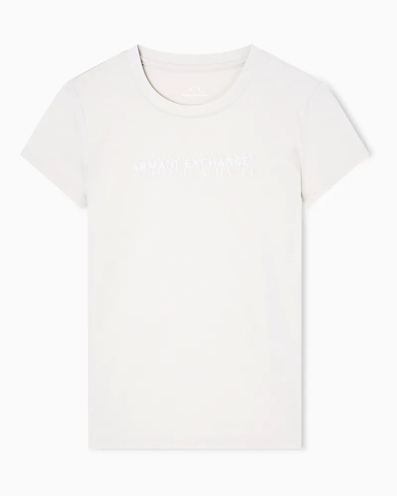 Armani Exchange Slim Fit T-Shirts Beige