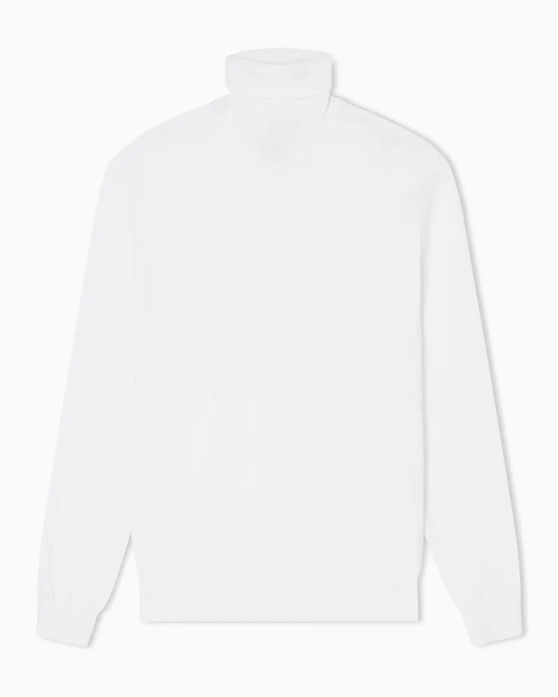 Armani Exchange Rollkragenpullover aus Wollmischung Weiß