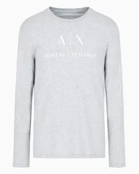 Armani Exchange Langärmliges T-shirt Meliert