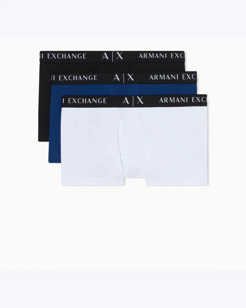 Armani Exchange 3er-Pack Boxershorts aus elastischer Baumwolle Mehrfarbig