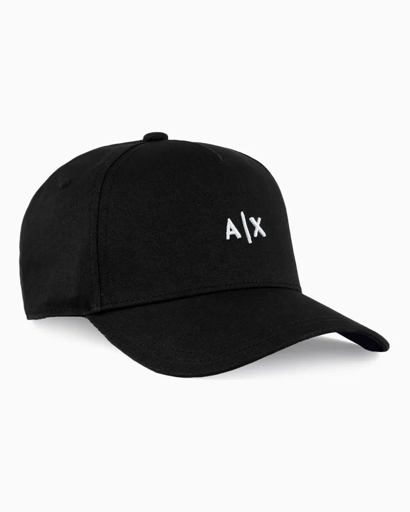 Armani Exchange Hut mit Schirm und gesticktem Logo Schwarz