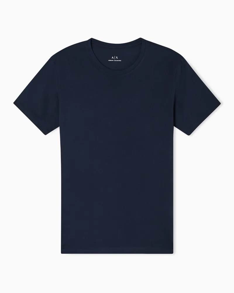 Armani Exchange T-Shirt Slim Fit Passform aus Pima-Baumwolle Marineblau