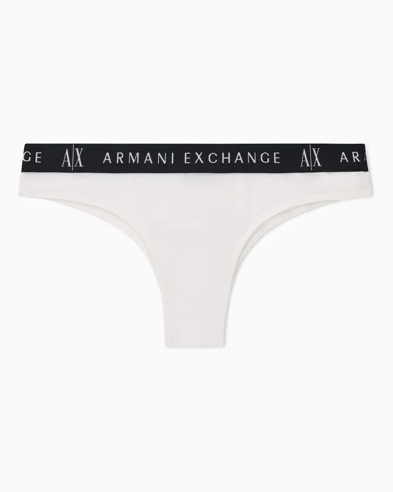 Armani Exchange Slip aus Stretch-Baumwolle Weiß