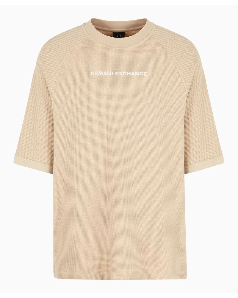 Armani Exchange Relaxed Fit T-shirts Beige