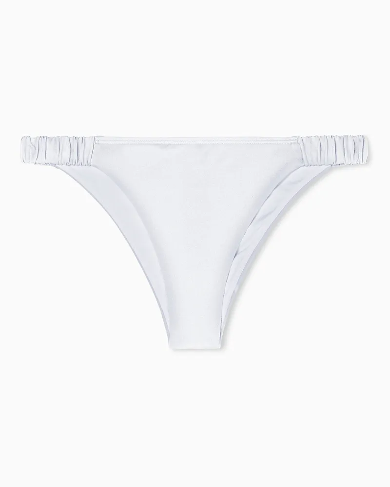 Armani Exchange Stretch Nylon Bikini Bottoms Beige