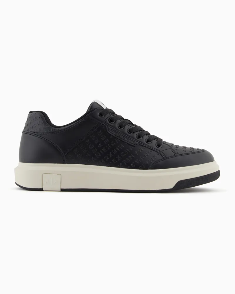 Armani Exchange Sneaker mit Allover-Logo Schwarz