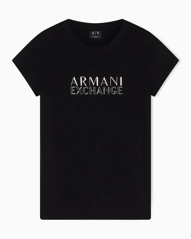 Armani Exchange Slim fit Cotton T-shirt Schwarz