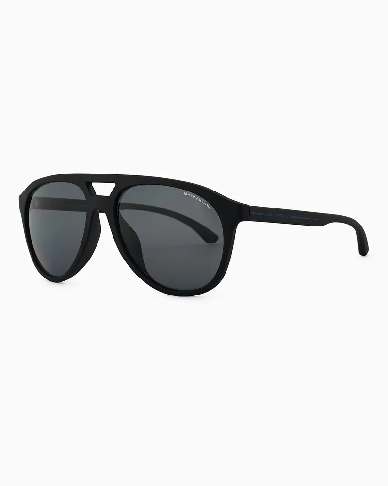 Armani Exchange Sonnenbrille des Typs Pilotenbrille für Herren Schwarz