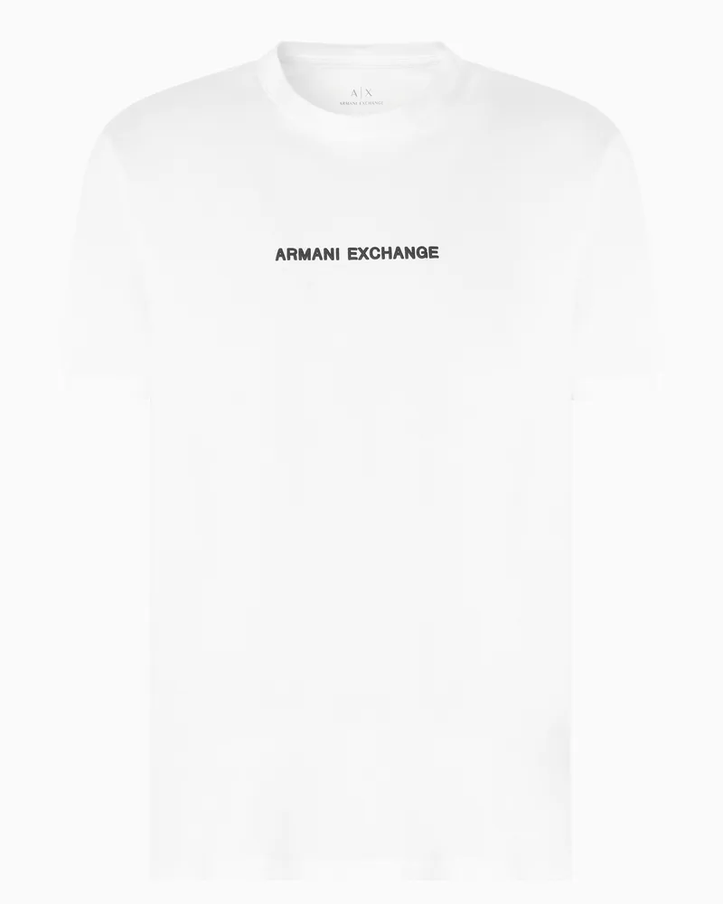 Armani Exchange T-Shirt im Regular Fit mit Logo-Print auf der Brust Weiß