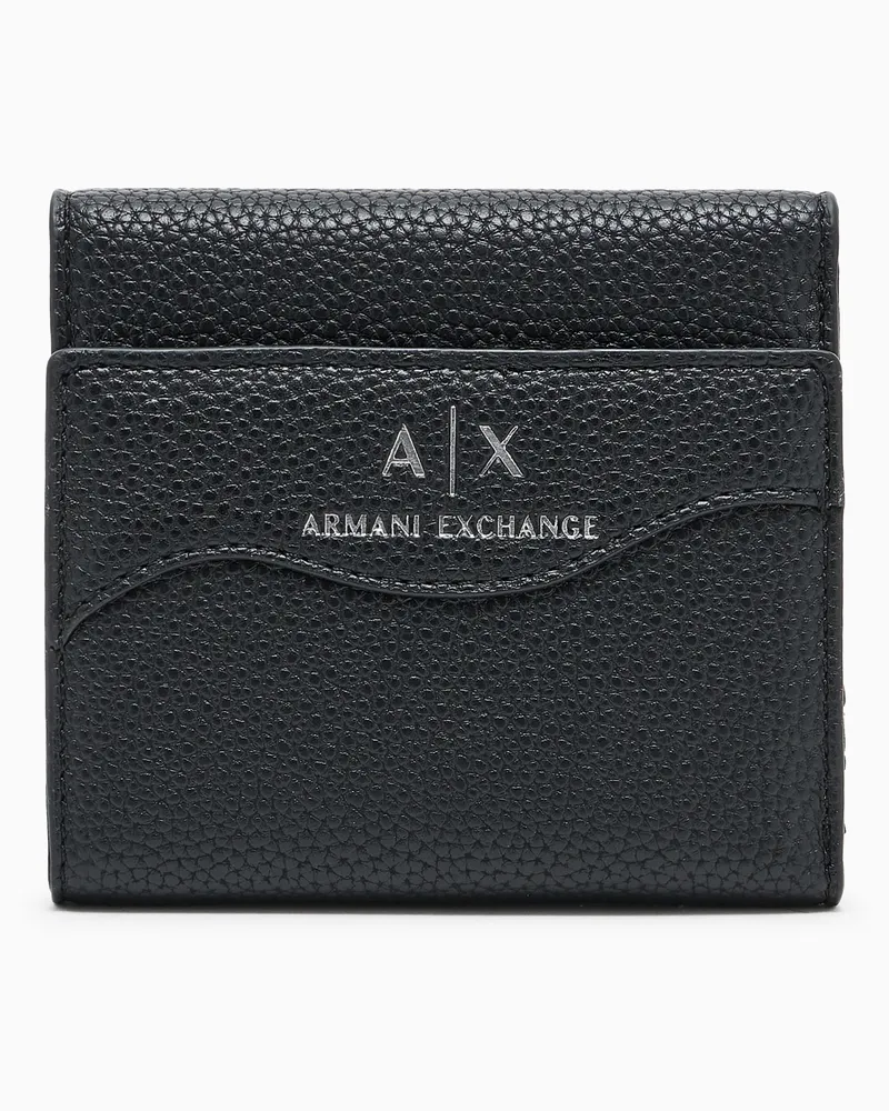 Armani Exchange Mini-Geldbörse mit geformten Nähten Schwarz