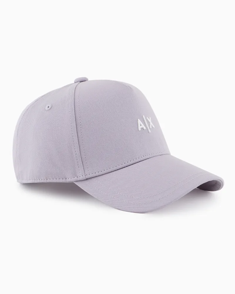 Armani Exchange Hut mit Schirm und gesticktem Logo Violett