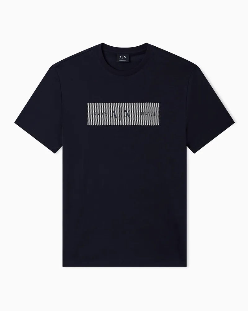 Armani Exchange Slim fit Cotton T-shirt Marineblau