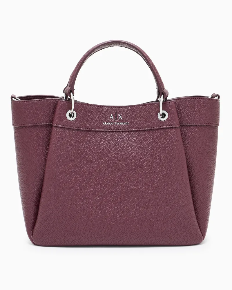 Armani Exchange Mittelgroße Handtasche mit Degradé-Schultergurt Burgunderrot