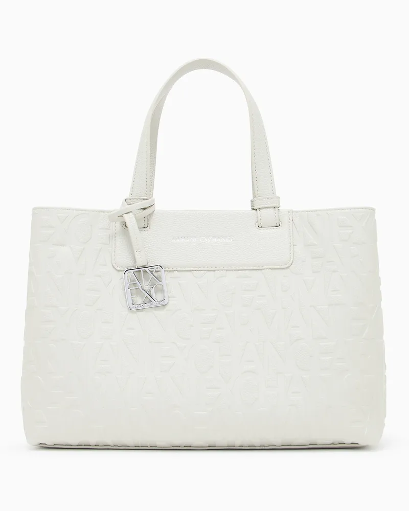 Armani Exchange Handtasche mit Allover-Logo Beige