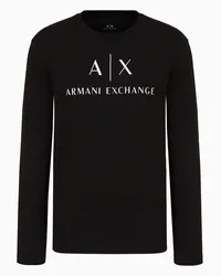 Armani Exchange Langärmliges T-shirt Schwarz