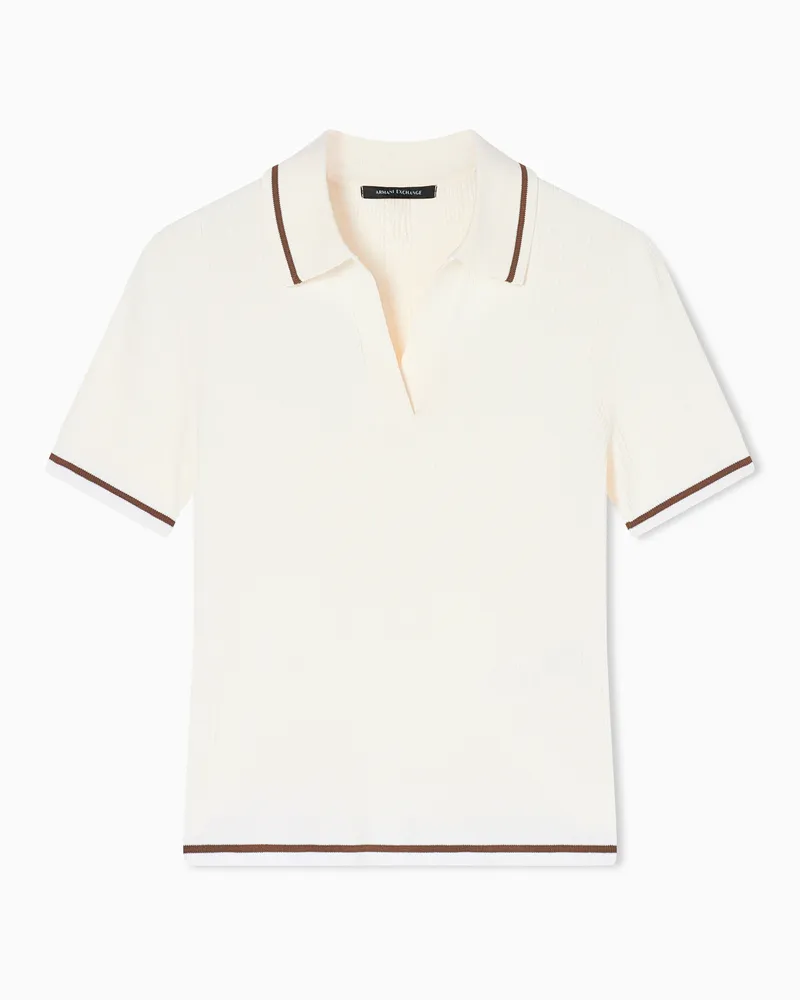 Armani Exchange Polo shirt in technical fabric Weiß