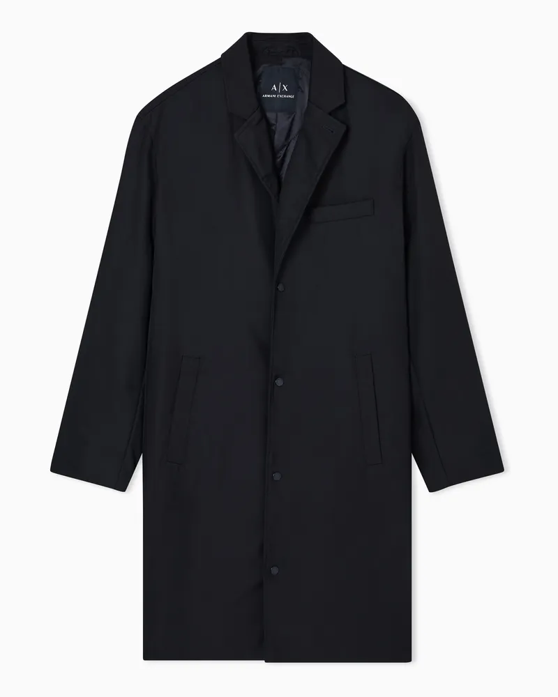 Armani Exchange Einreihiger Mantel Schwarz