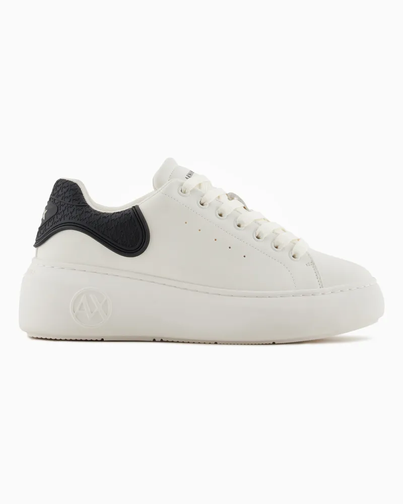 Armani Exchange Sneaker mit hoher Sohle Weiß