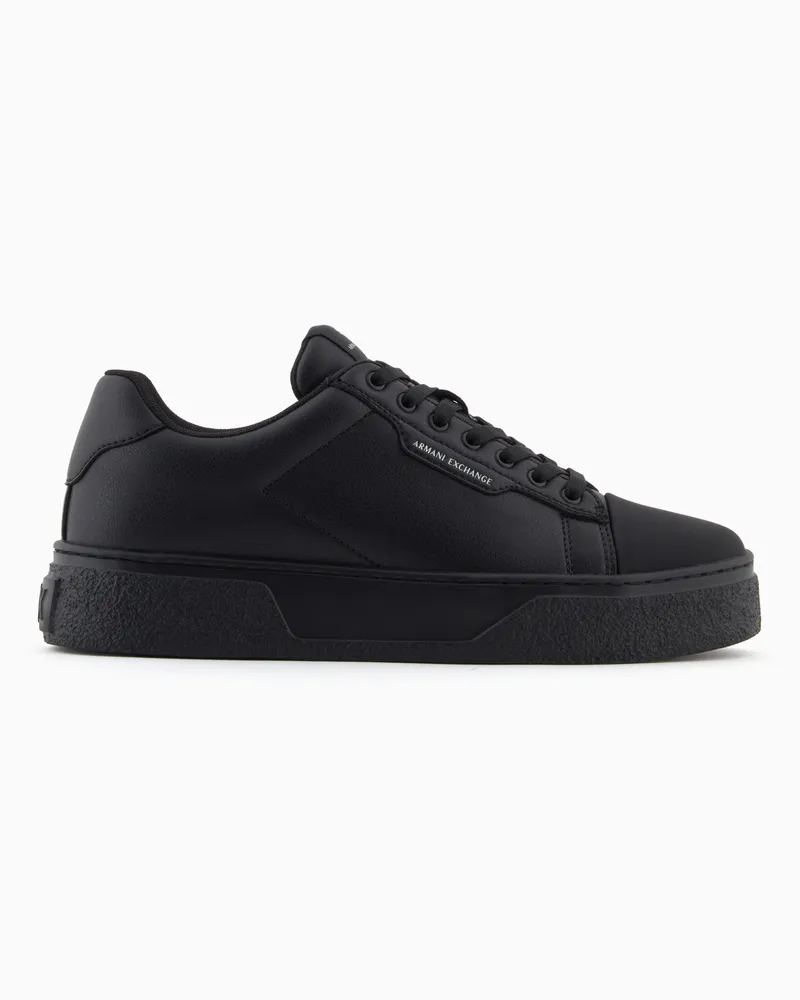Armani Exchange Sneaker mit hoher Sohle Schwarz