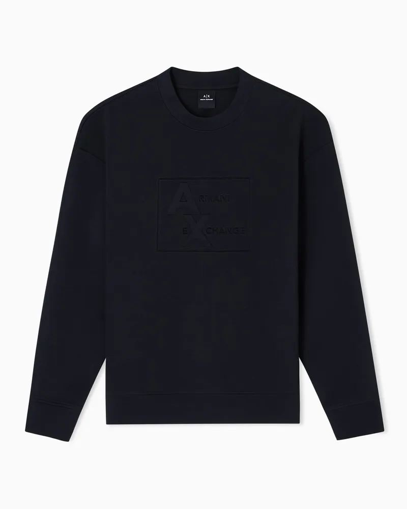 Armani Exchange Sweatshirt mit geprägtem Logo Schwarz