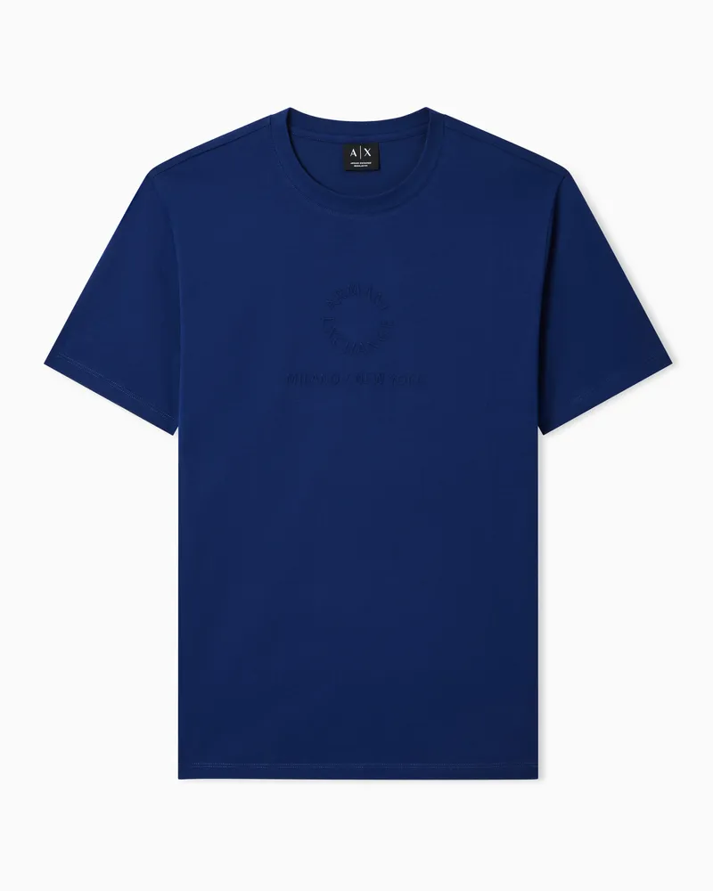 Armani Exchange Regular Fit T-shirt in basic Cotton Jersey Blau