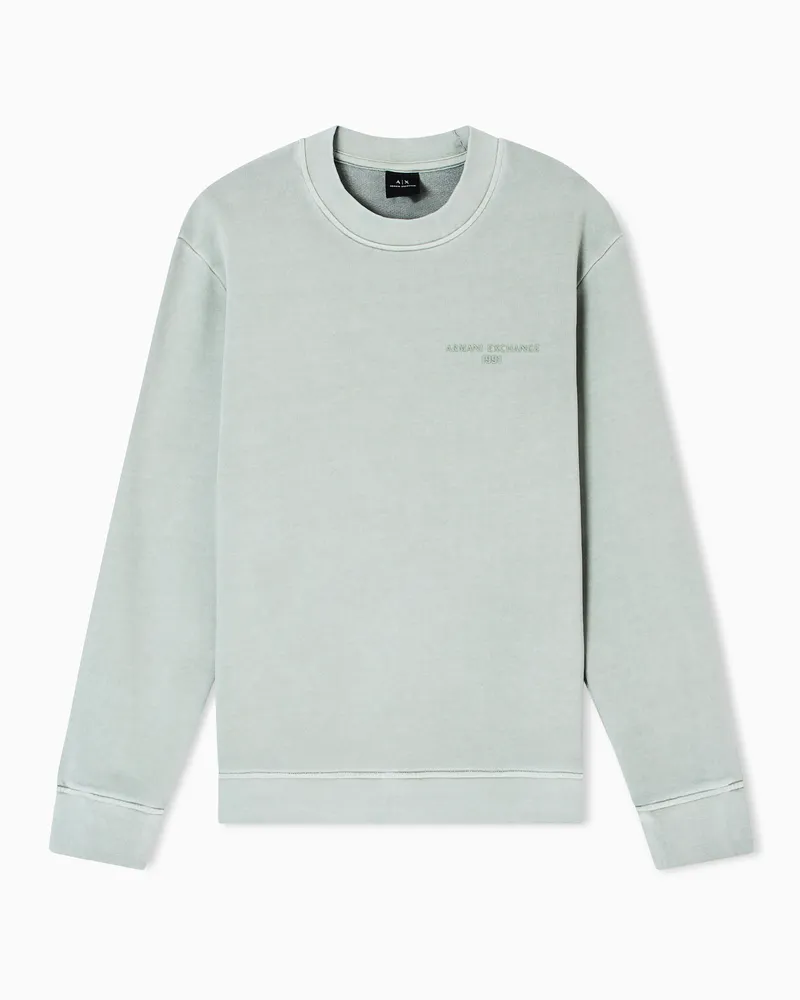 Armani Exchange Crewneck Sweatshirt with embroidery Grün