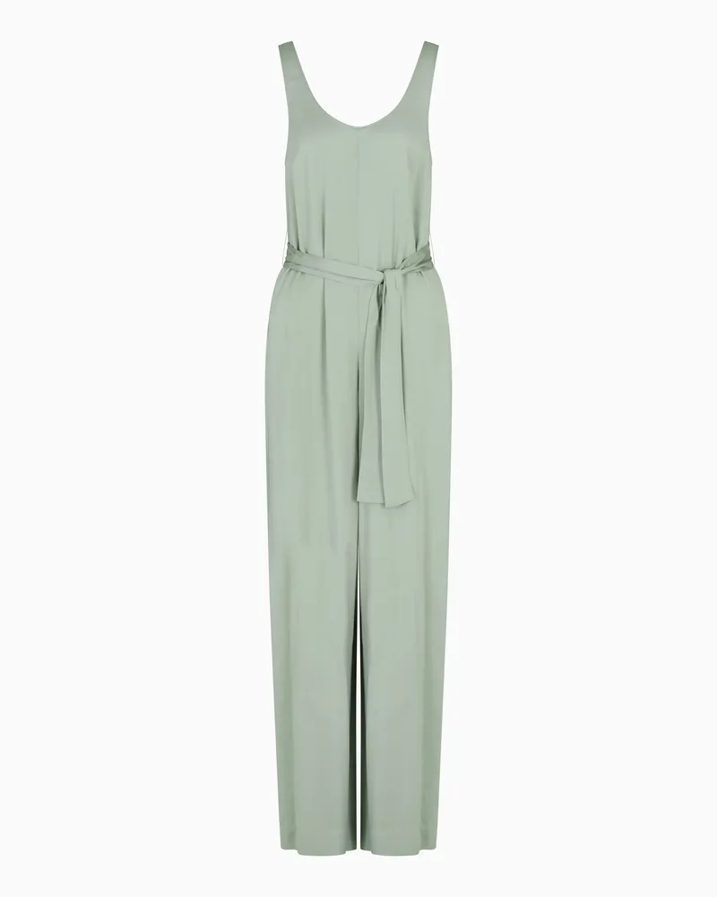 Armani Exchange Jumpsuit aus fließender Viskose Grün
