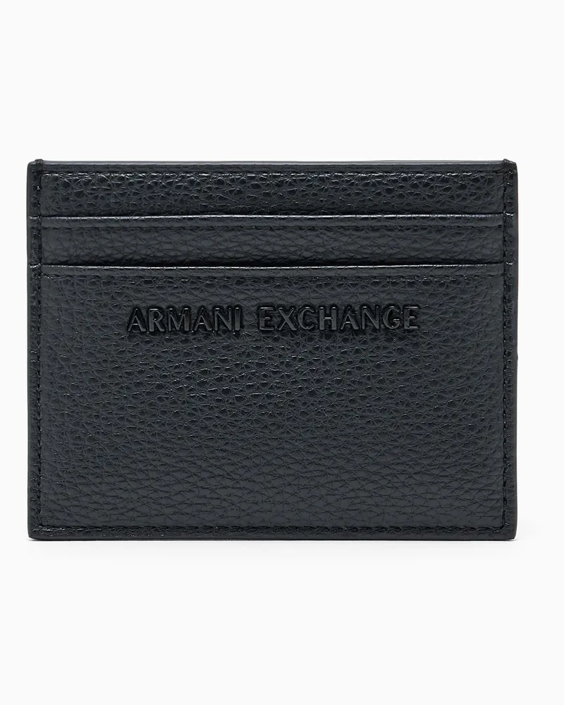 Armani Exchange Kartenetui mit strukturiertem Finish und Kartenfächern Schwarz