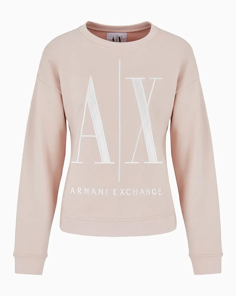 Armani Exchange Sweatshirt Aus French-terry-stoff Rosa