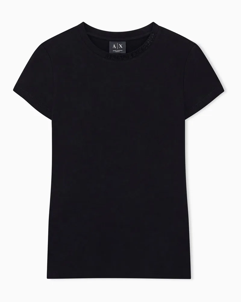 Armani Exchange Slim Fit T-Shirts Schwarz